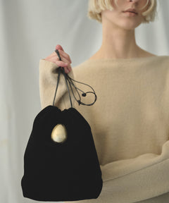 Velvet egg drawstring purse